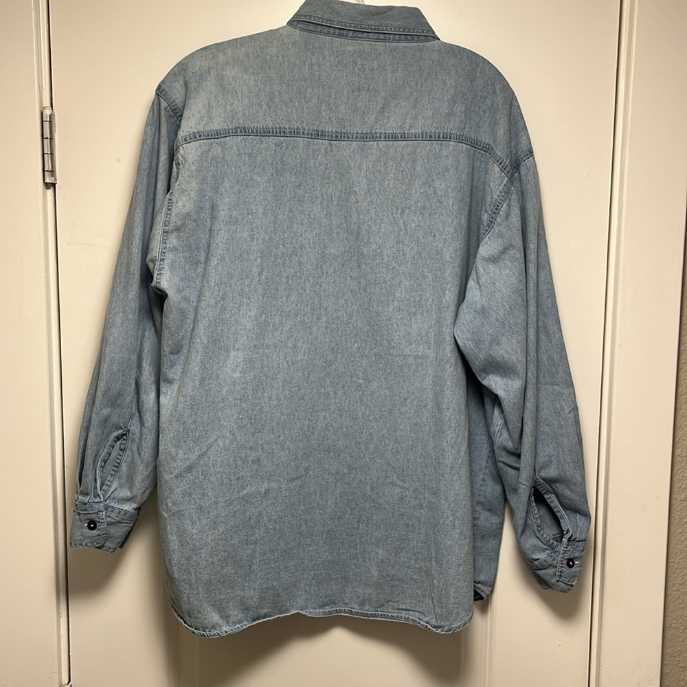 Mona Lisa 80s Patchwork Multi Color Button Denim … - image 5